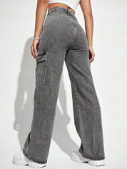 Kotty Women Grey Jean Straight Fit High-Rise Stretchable Jeans