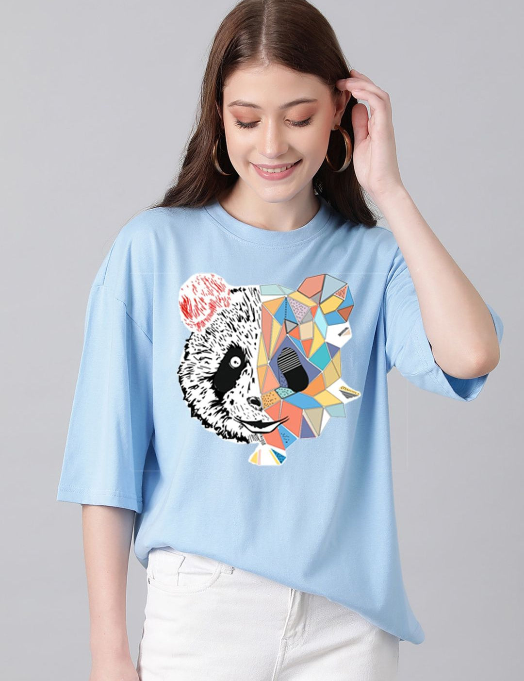 Kotty Graphic Printed Casual Oversized T-shirt