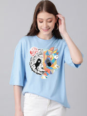 Kotty Graphic Printed Casual Oversized T-shirt