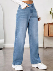 Kotty Women Jean Wide Leg Heavy Fade High-Rise Stretchable Jeans