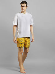 Kotty Men Yellow & Black Printed Boxers