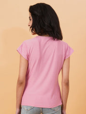 KOTTY Basics Women Solid Round Neck T-shirt