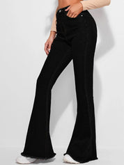 Kotty Women Black Jean Bootcut High-Rise Stretchable Jeans