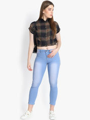 Kotty Women Blue Skinny Fit High-Rise Clean Look Jeans