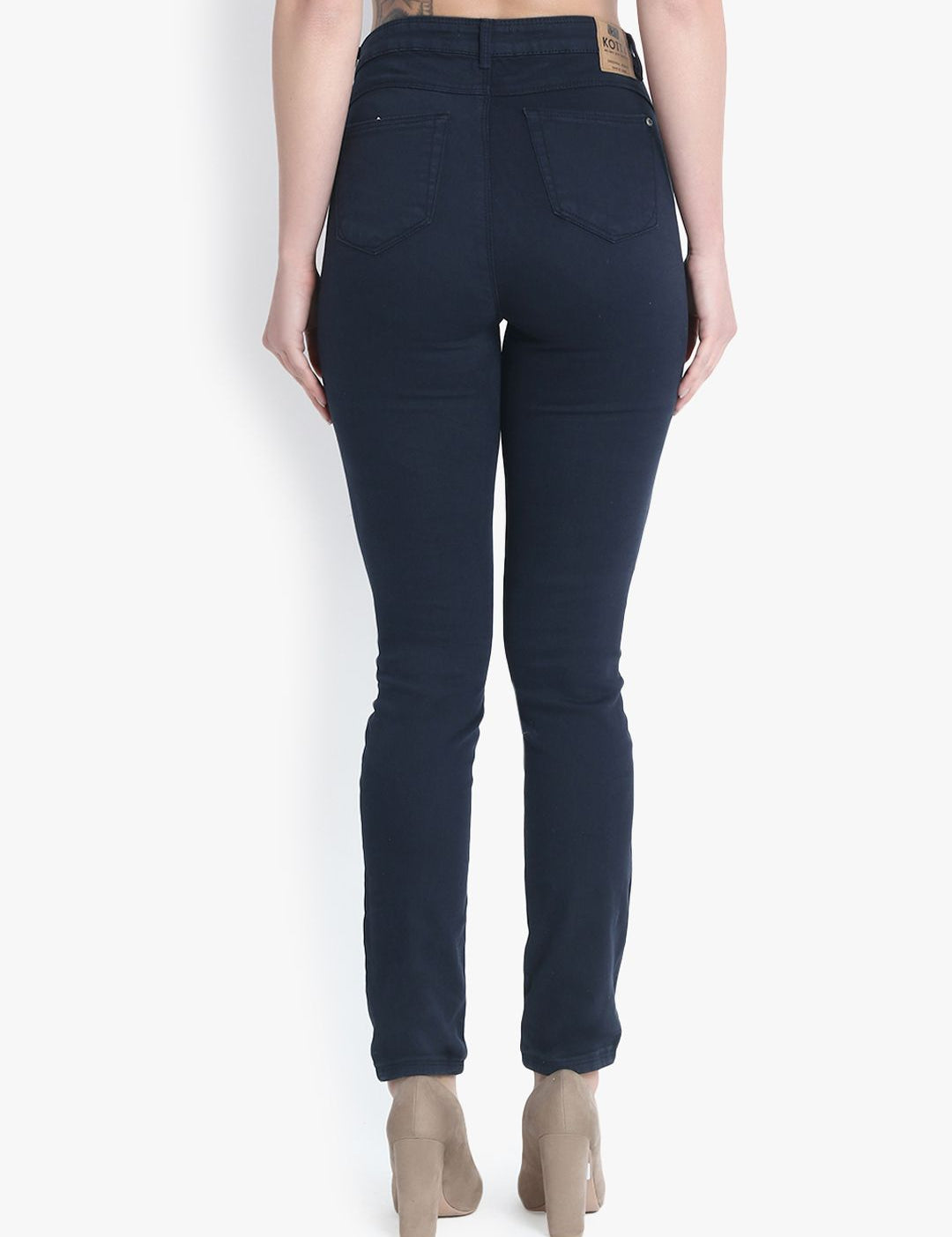 Kotty Women Navy Blue Skinny Fit High-Rise Clean Look Jeans