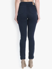 Kotty Women Navy Blue Skinny Fit High-Rise Clean Look Jeans