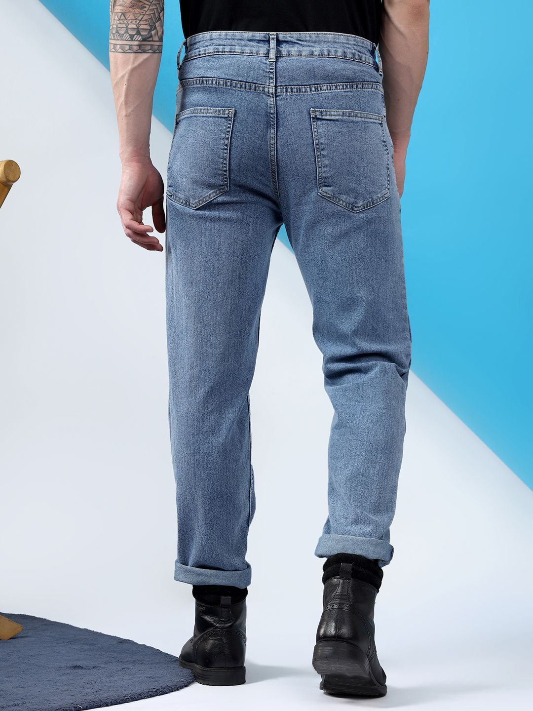 Kotty Men Blue Slim Fit Low-Rise Stretchable Jeans