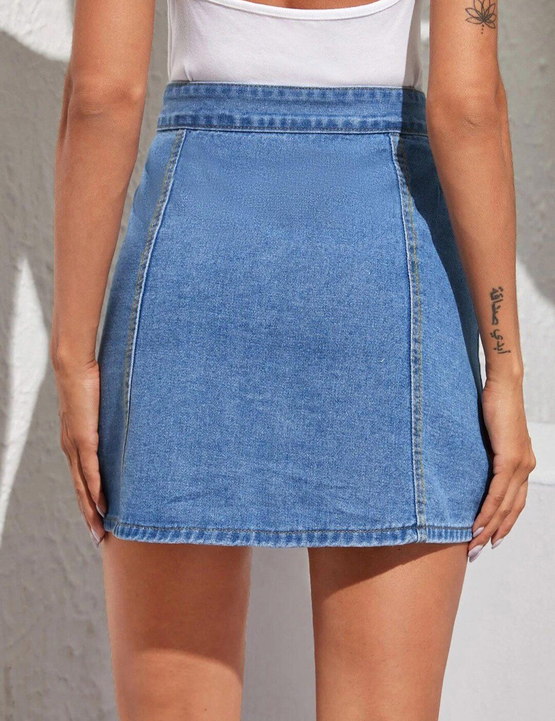 Kotty Straight Mini Denim Skirt