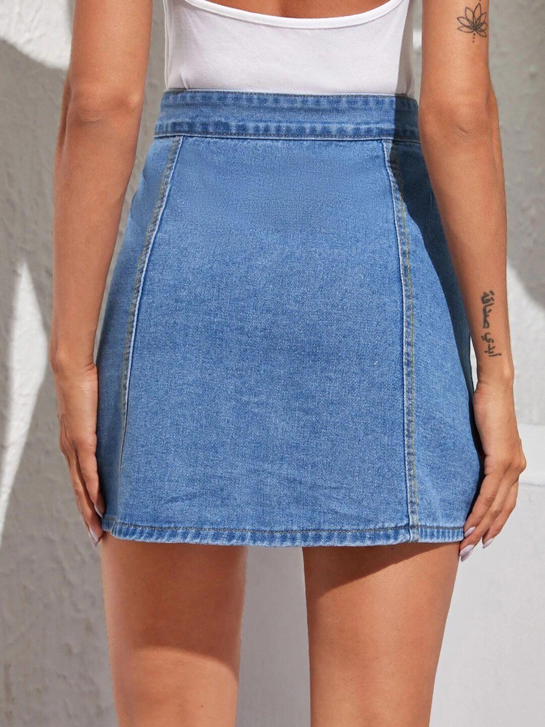 Kotty Straight Mini Denim Skirt