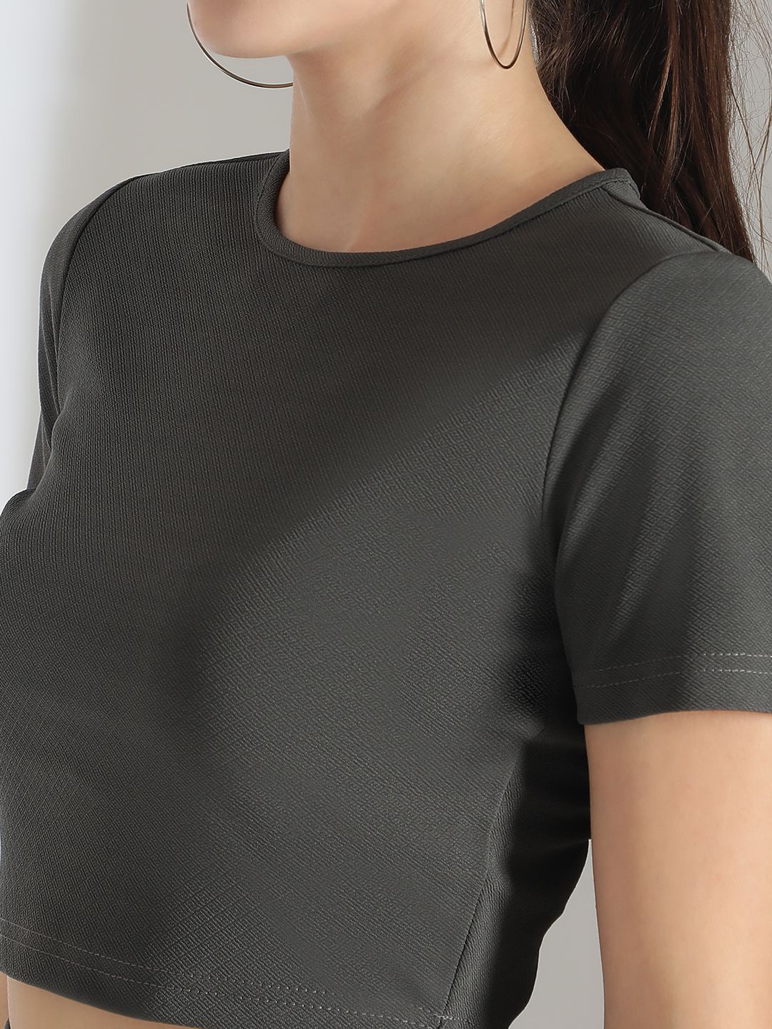 Kotty Grey Round Neck Top With Trousers