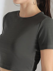 Kotty Grey Round Neck Top With Trousers