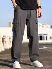 Kotty Men Low-Rise Stretchable Cargo Jeans