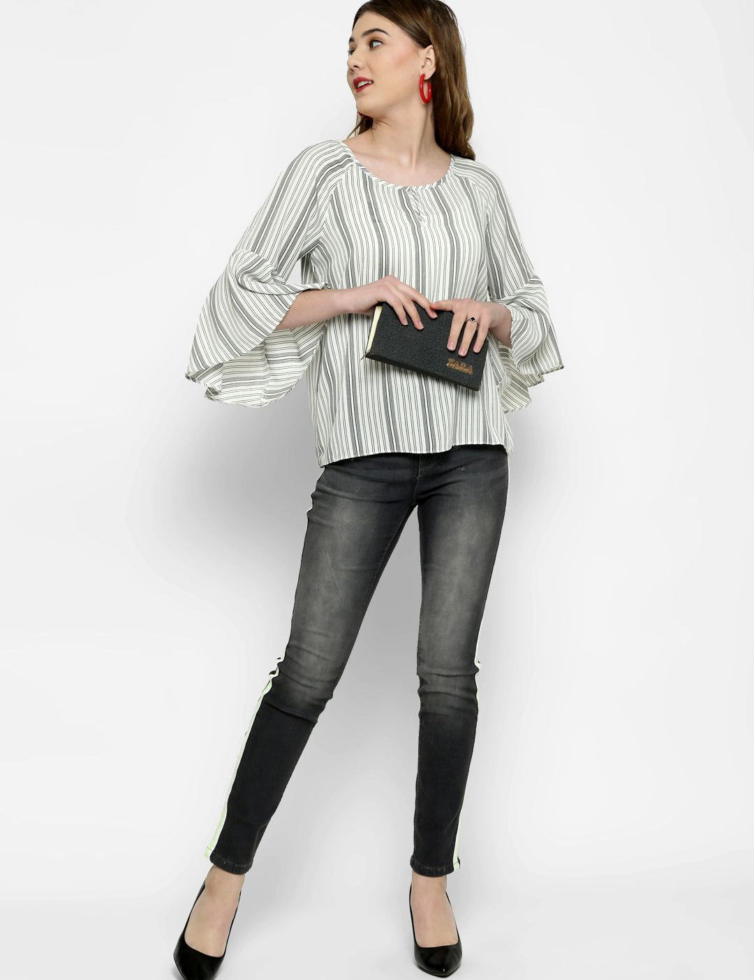 Kotty Women Grey Skinny Fit High-Rise Clean Look Jeans