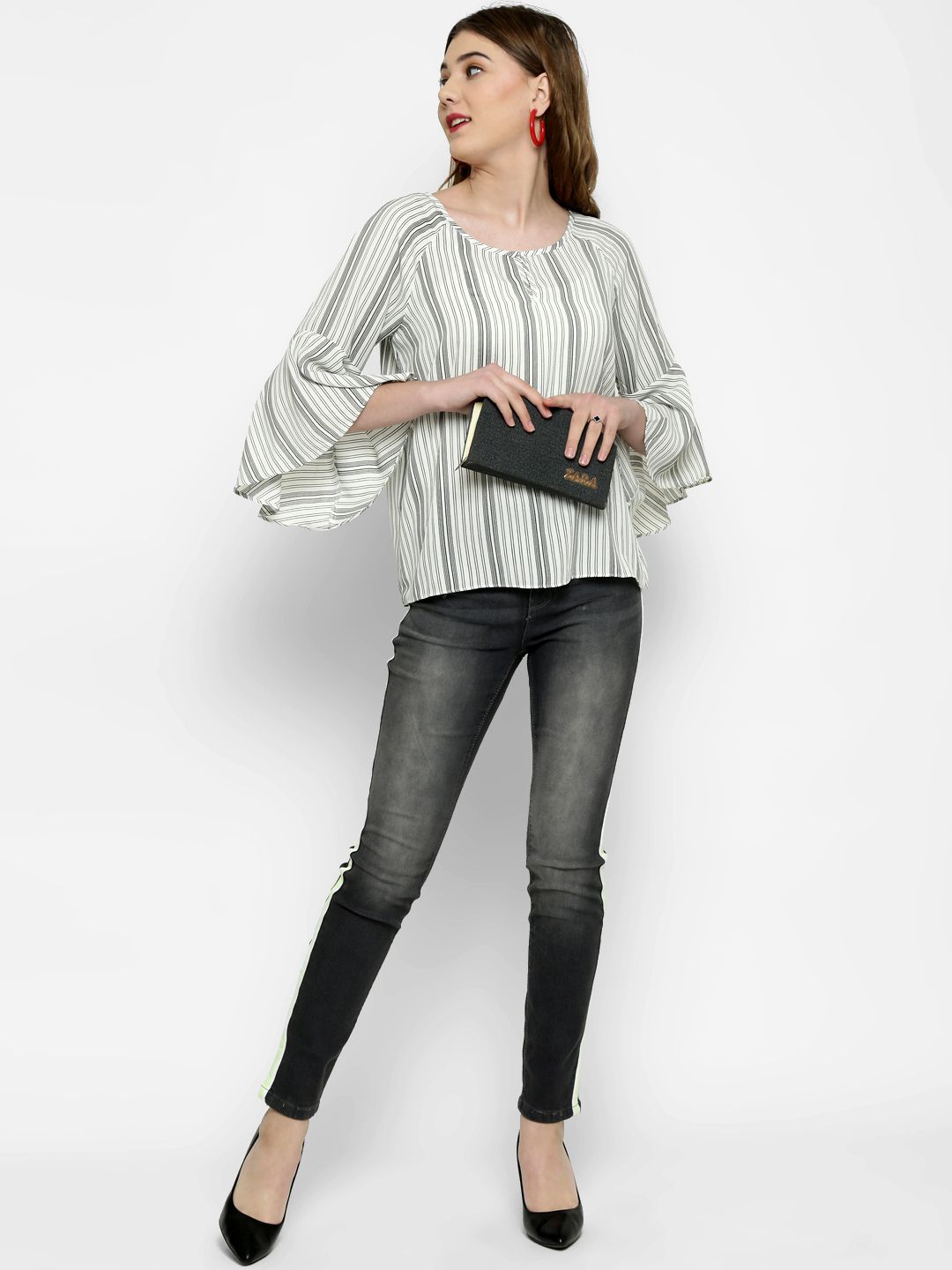 Kotty Women Grey Skinny Fit High-Rise Clean Look Jeans