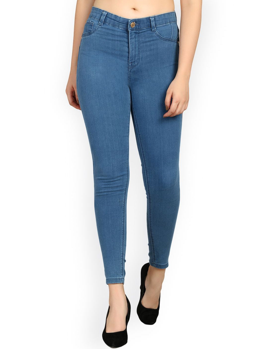 Kotty Women Blue Skinny Fit High-Rise Clean Look Jeans