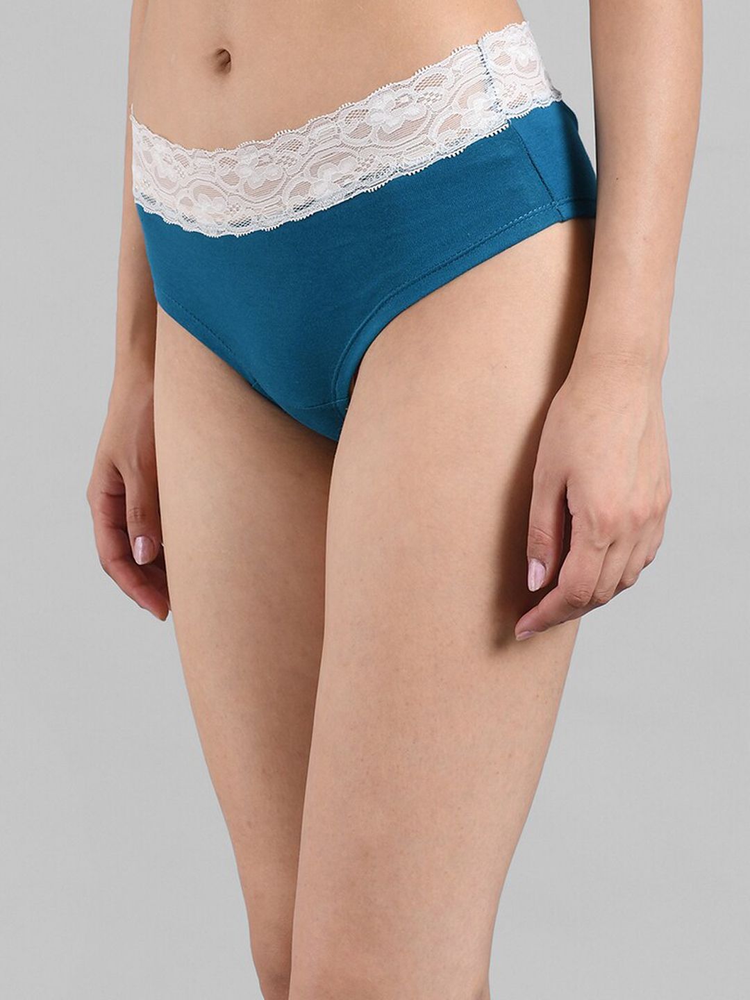 Kotty Women Blue Solid Hipster Briefs KTTWOMENSPANTY15