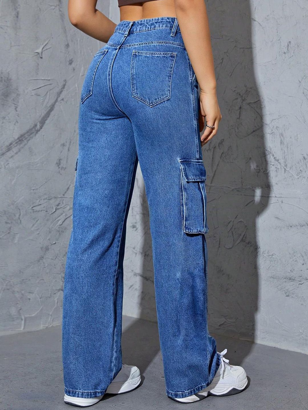 Kotty Women Blue Jean Straight Fit High-Rise Stretchable Jeans