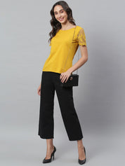 Kotty Women Black Flared High-Rise Clean Look Jeans