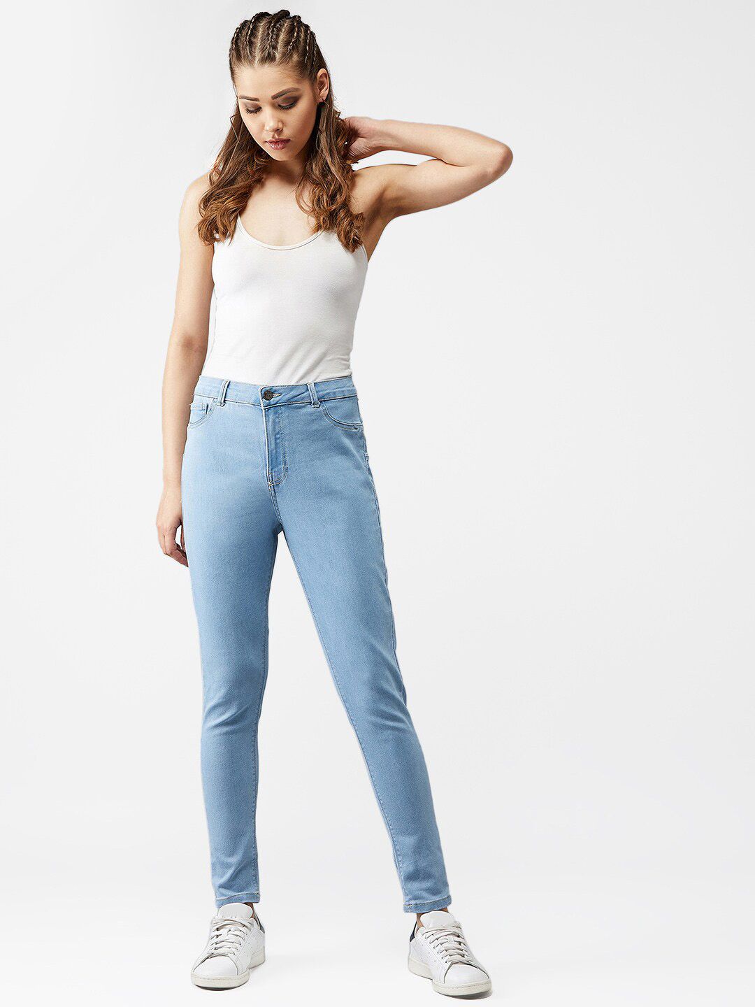 Kotty Women Blue Skinny Fit High-Rise Clean Look Jeans