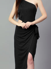 Kotty One Shoulder Sheath Midi Dress