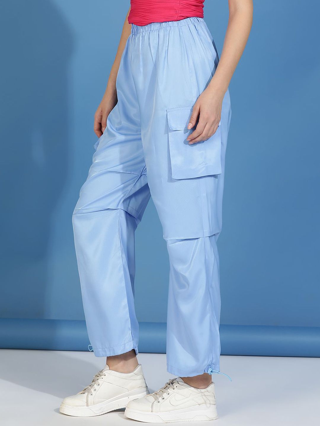 Kotty Women Regular Fit High Waist Cargos