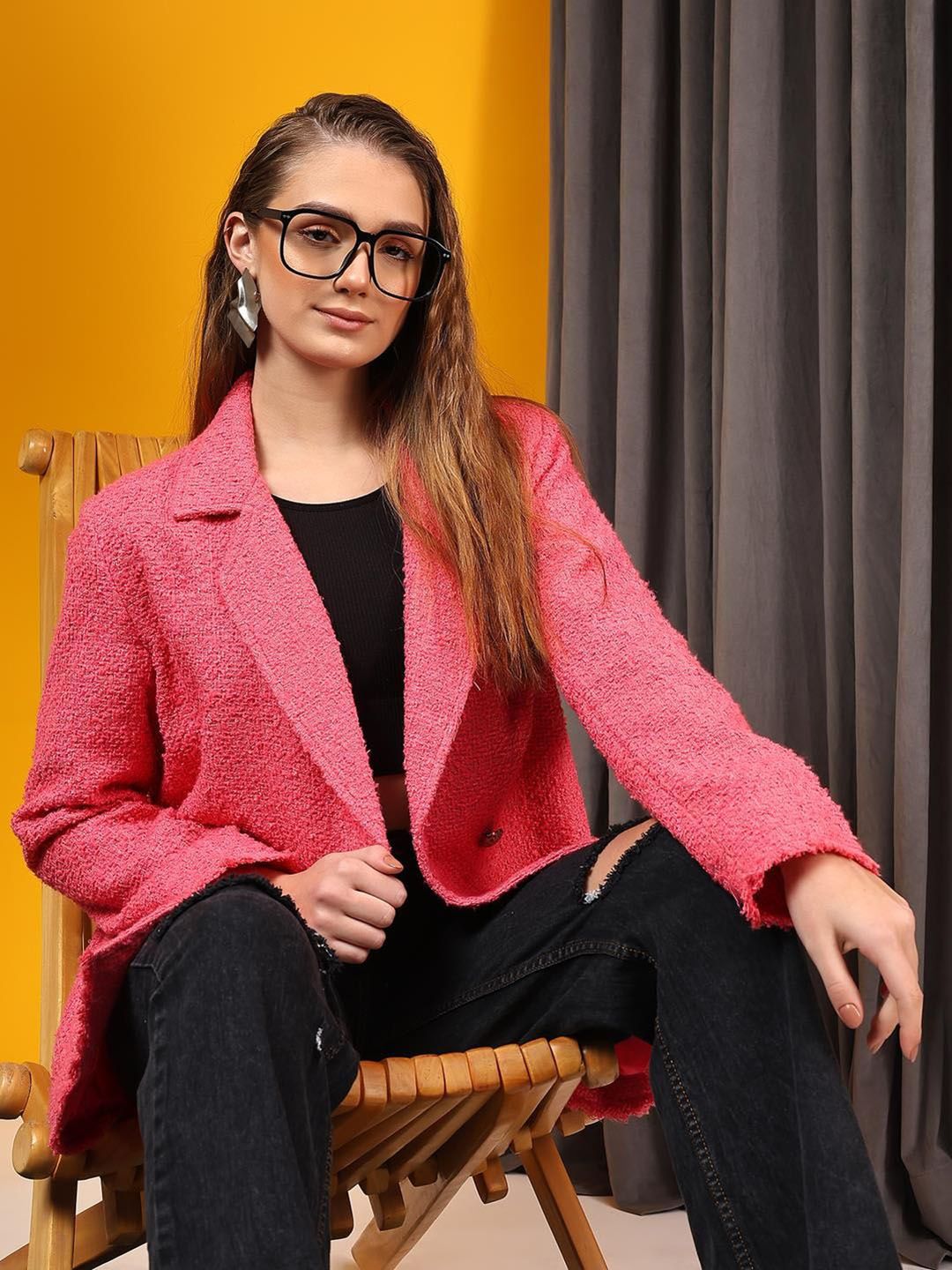 Kotty Notched Lapel Double-Breasted Overcoat