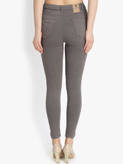 Kotty Women Grey Skinny Fit High-Rise Clean Look Stretchable Jeans