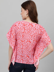 Kotty Batwing Sleeves Printed Top
