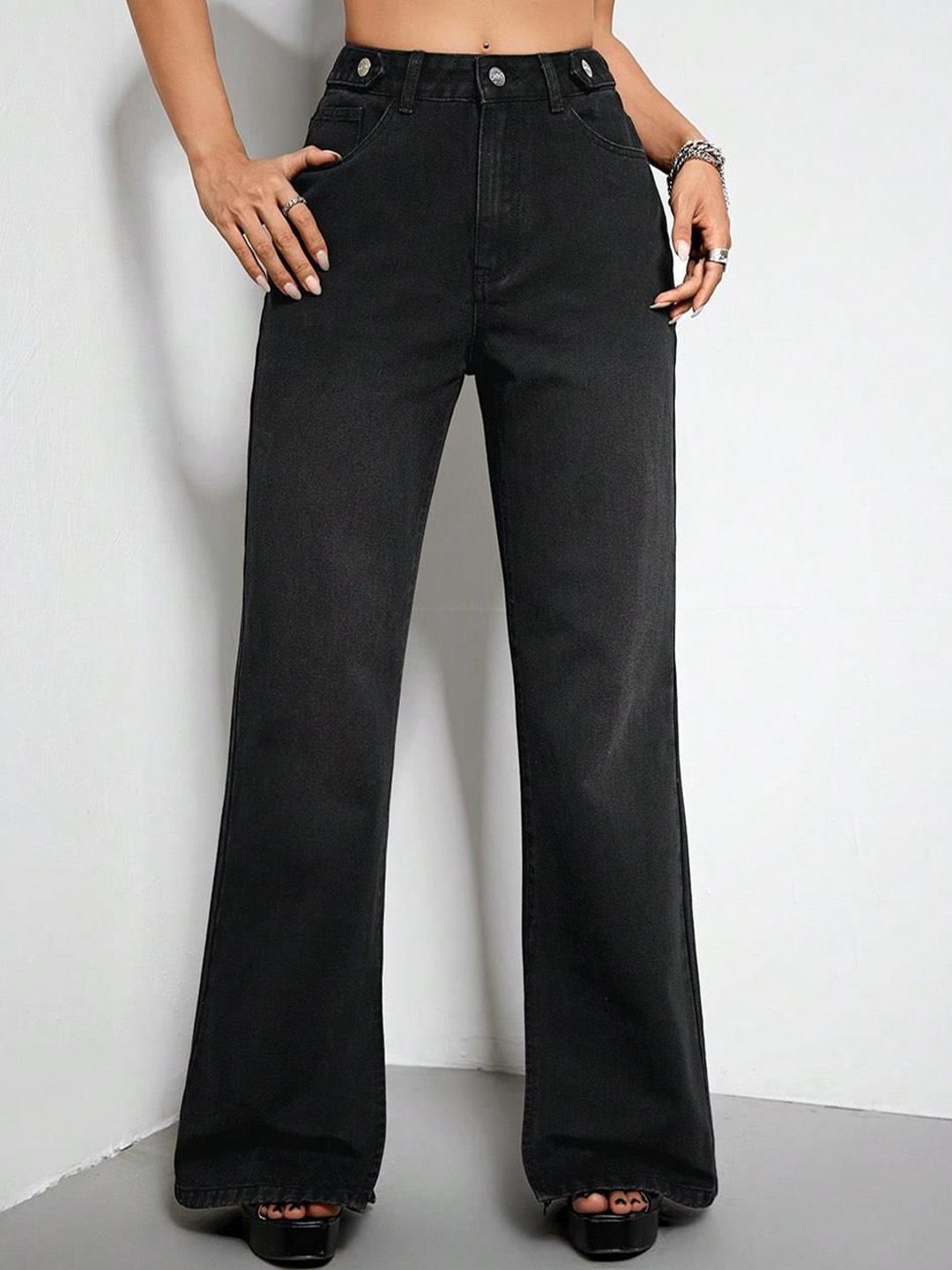 KOTTY Basics Women Flared High-Rise Clean Look Stretchable Jeans