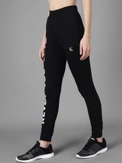 Kotty Women Black & White Printed Joggers