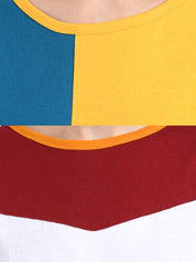 Kotty Women Set of 2 Colourblocked Round Neck T-shirts