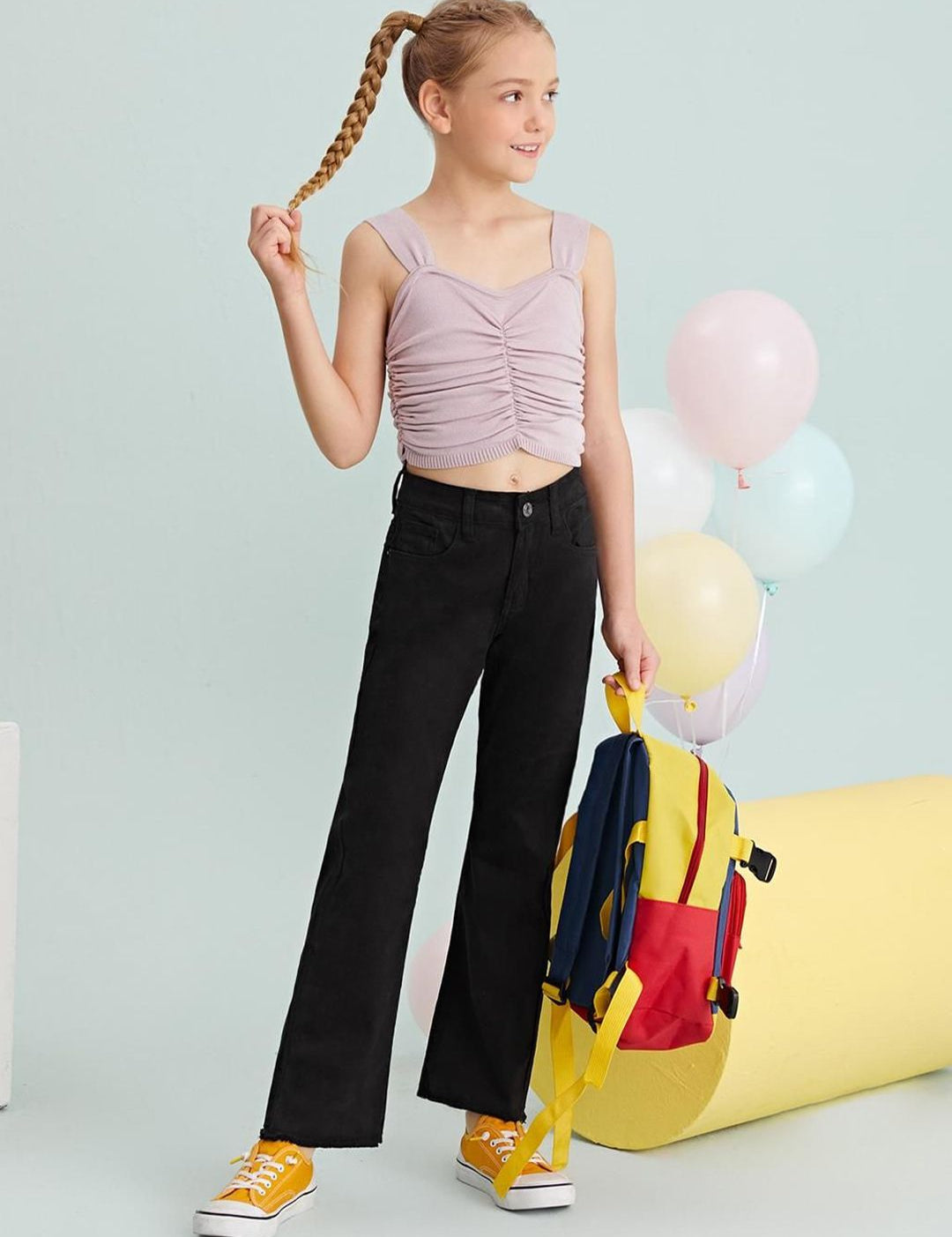 Kotty Girls Jean Mid-Rise Clean Look Stretchable Jeans