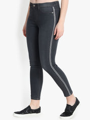 Kotty Women Grey Skinny Fit High-Rise Clean Look Jeans