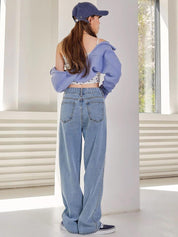 Kotty Women Jean Straight Fit High-Rise Clean Look Stretchable Jeans