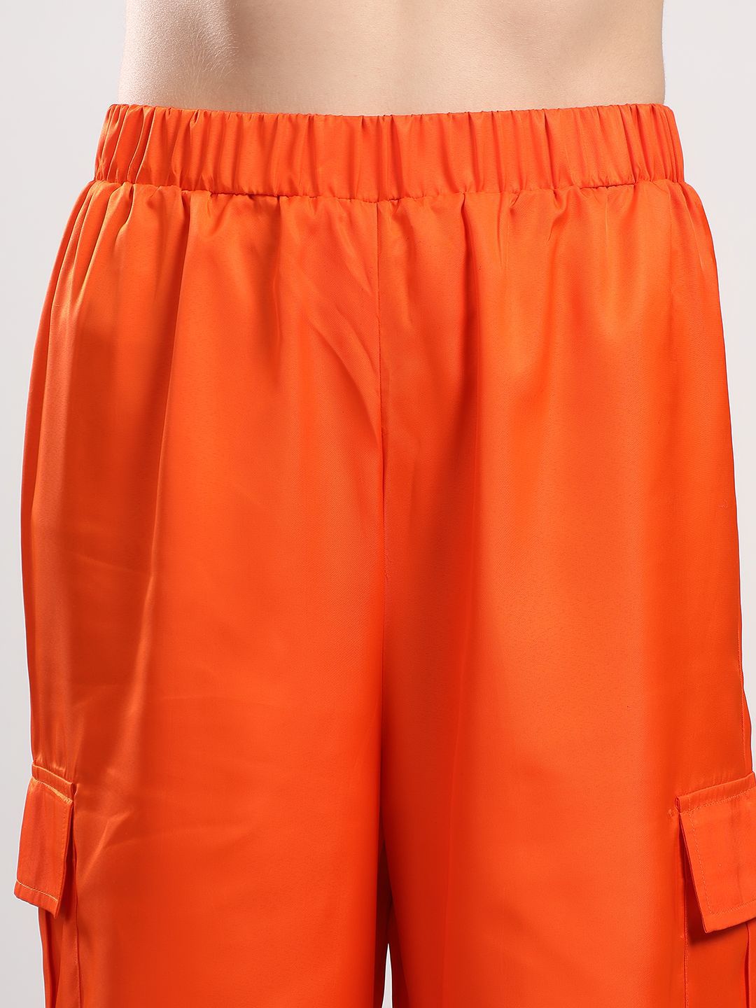 Kotty Women High-Rise Easy Wash Pleated Cargos Trousers