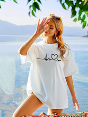 Kotty Graphic Printed Oversize Cotton T-shirt