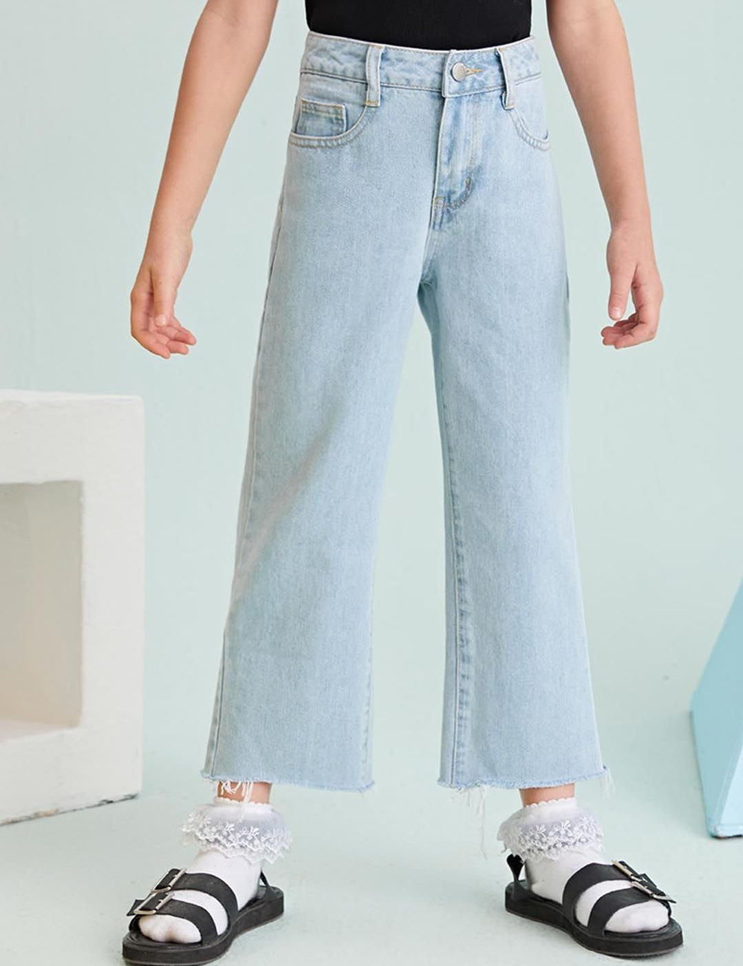 Kotty Girls Jean Mid-Rise Clean Look Stretchable Jeans