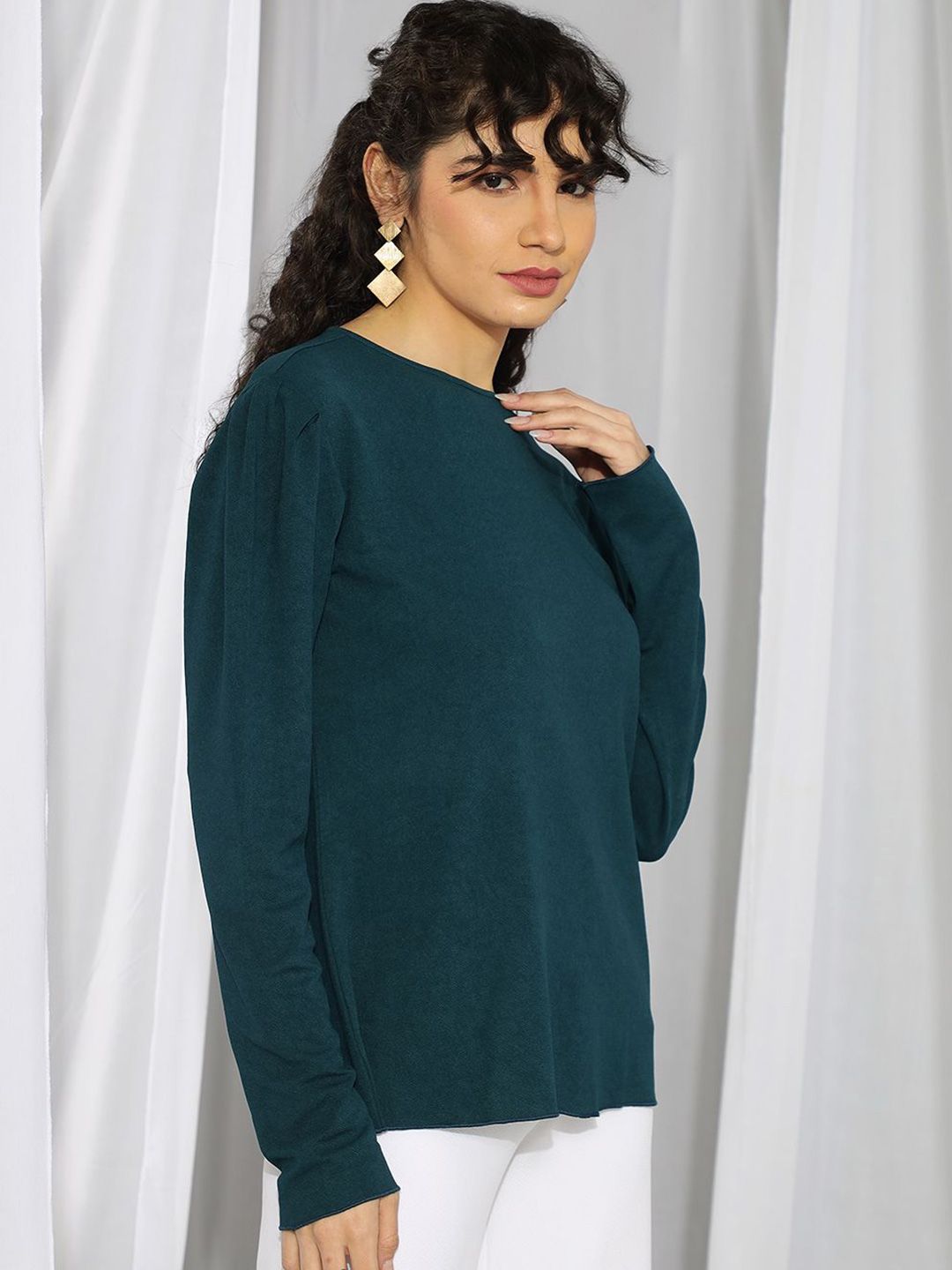 Kotty Women Round Neck Long Sleeves Top