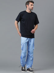 Kotty Men Relaxed Low-Rise Easy Wash Cargos Trousers