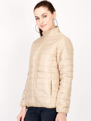 Kotty Women Beige Solid Insulator Puffer Jacket