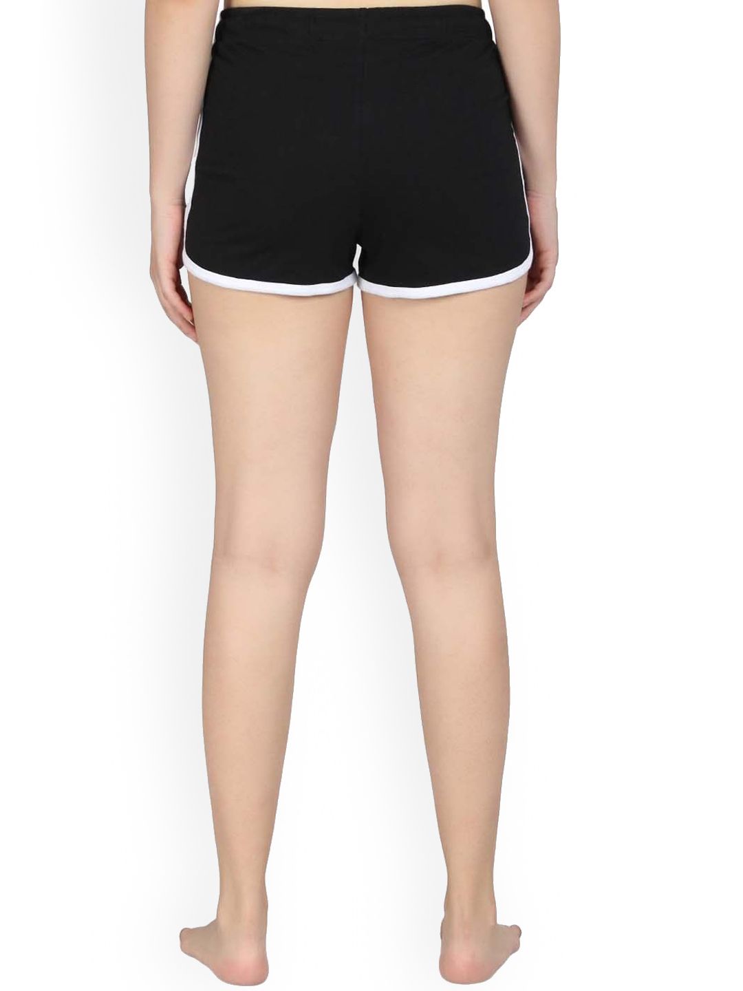 Kotty Women Black Solid Lounge Shorts KTTSLEEPSHORTS207