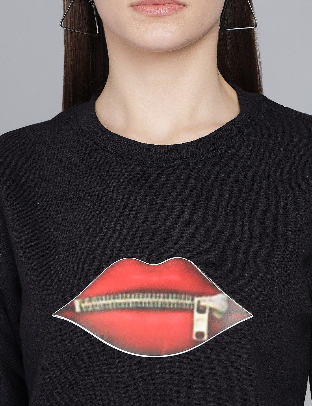 Kotty Women Black Sweatshirt