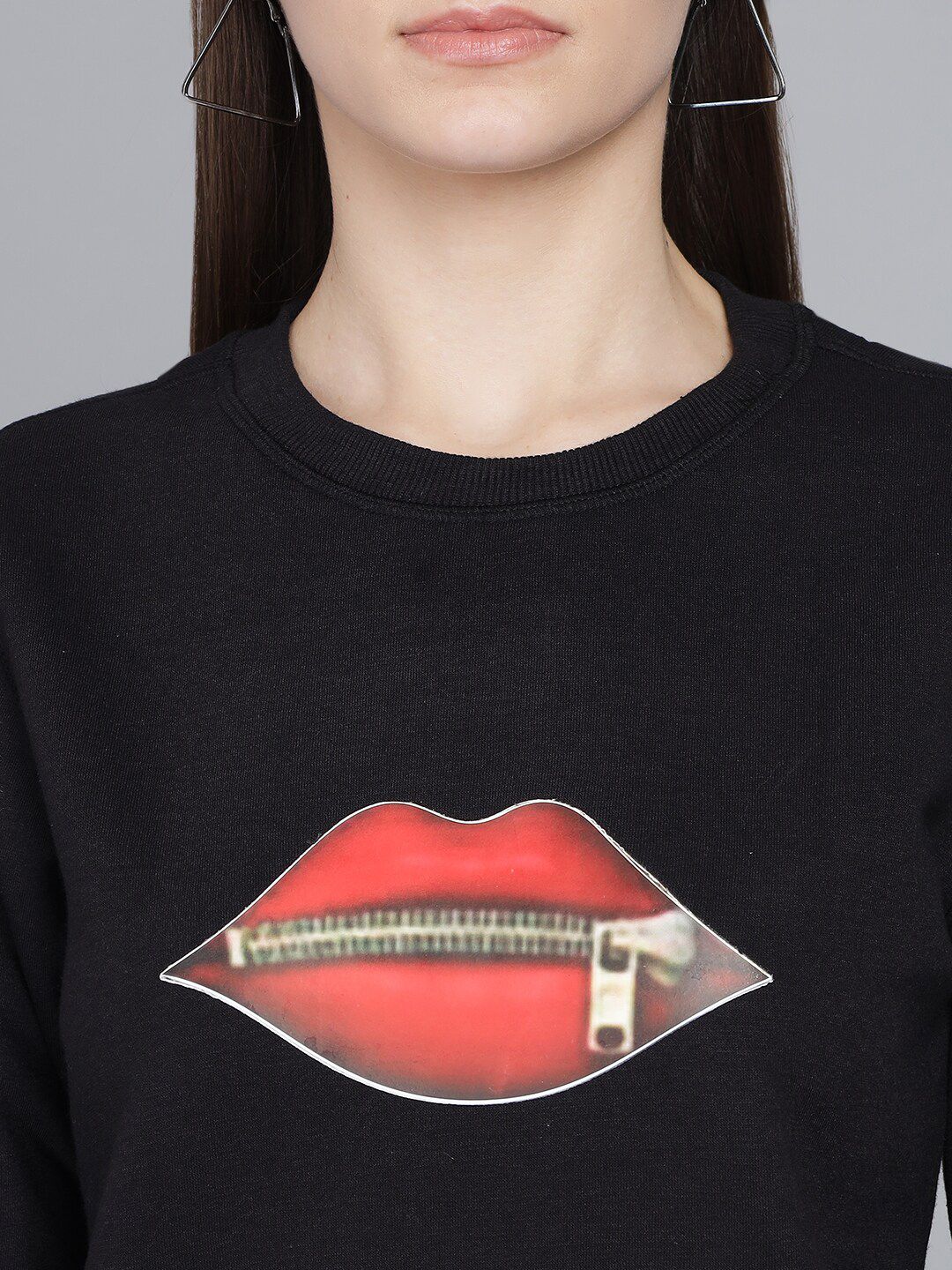 Kotty Women Black Sweatshirt
