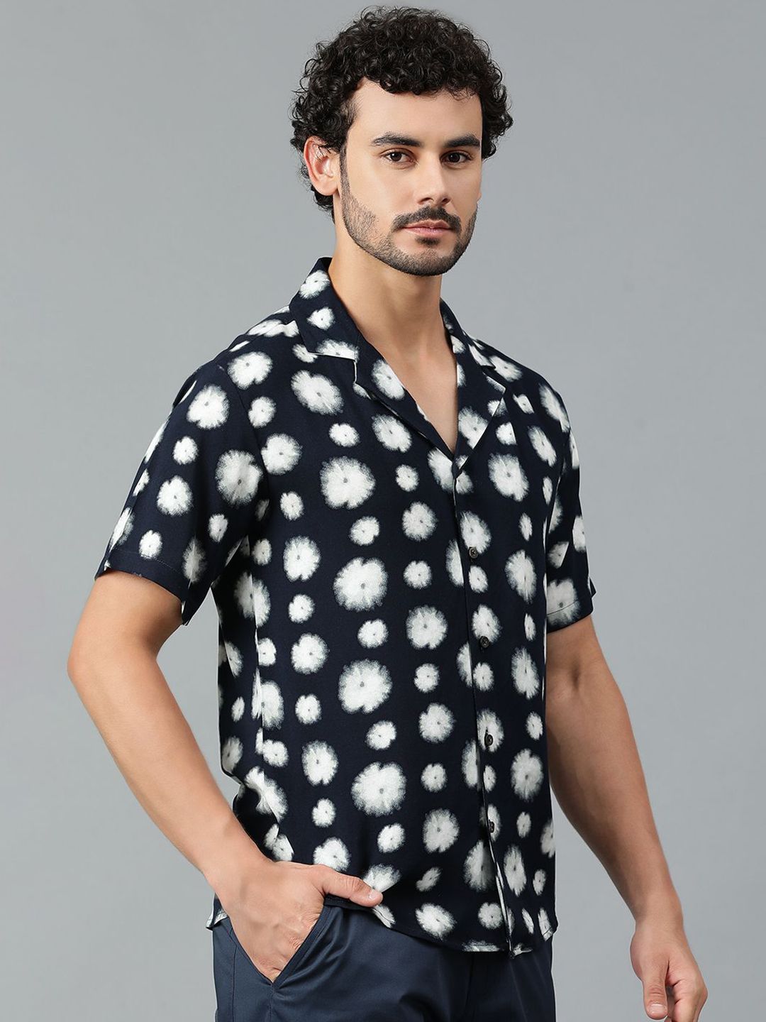 Kotty Men Tie and Dye Printed Casual Shirt