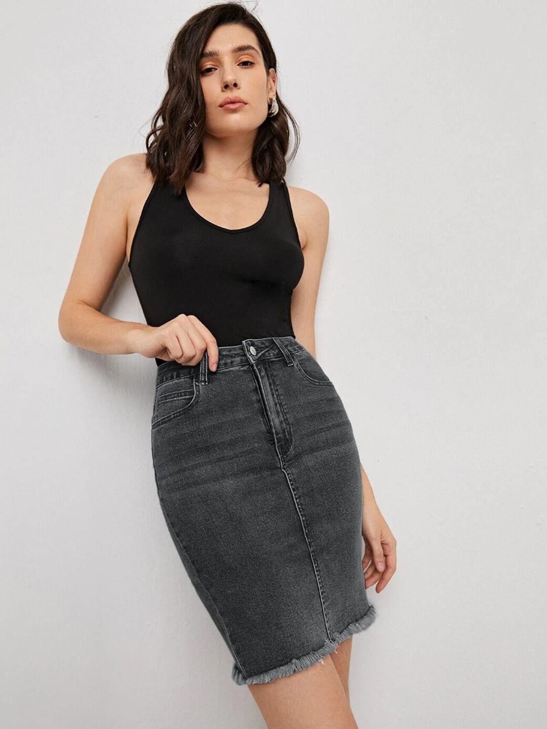 Kotty Pencil Denim Skirt