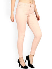 Kotty Women Pink Skinny Fit High-Rise Clean Look Jeans