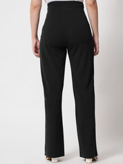 Kotty Women Pack of 2 Relaxed Straight Leg Straight Fit High-Rise Easy Wash Trousers