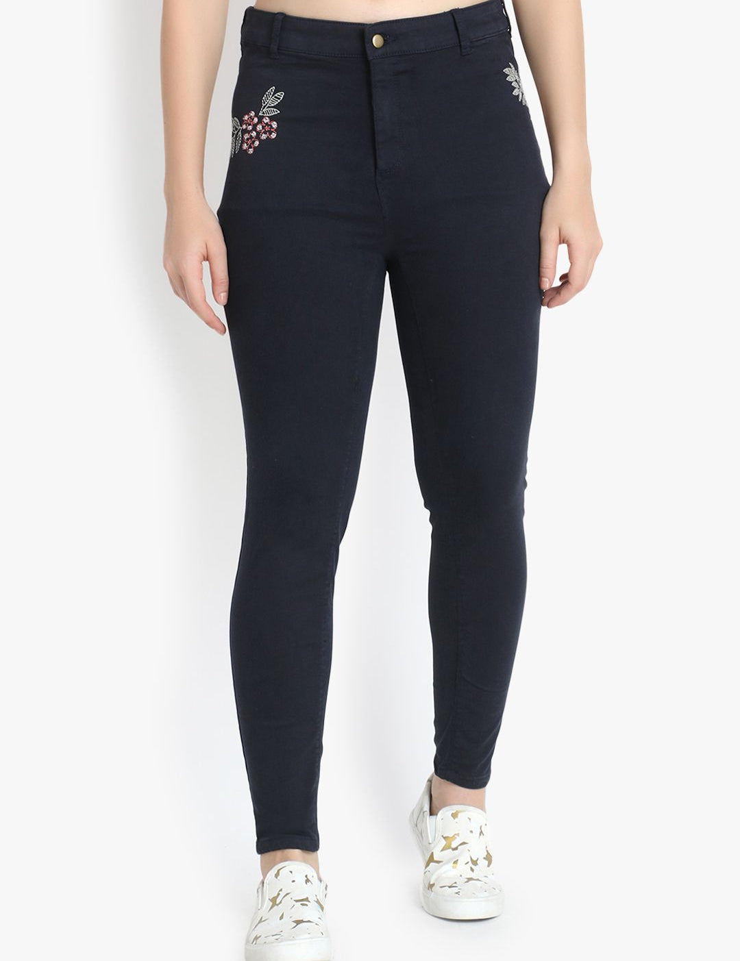 Kotty Women Blue Skinny Fit High-Rise Clean Look Jeans