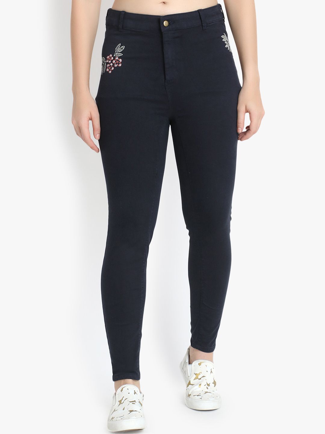 Kotty Women Blue Skinny Fit High-Rise Clean Look Jeans