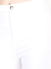 Kotty Women White Skinny Fit High-Rise Clean Look Stretchable Jeans